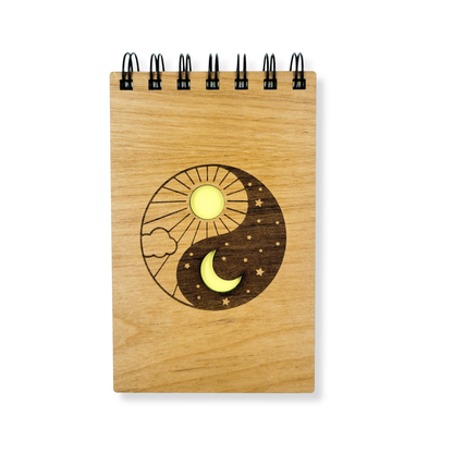 Sun Moon Yin Yang Pocket Notebook - notepad, stationery