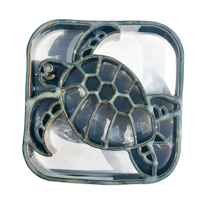 Sea Turtle Trivet - Stoneware Pottery: Sunrise