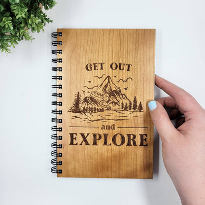 Explore wood journal - stationery, journals, notebook: Blank