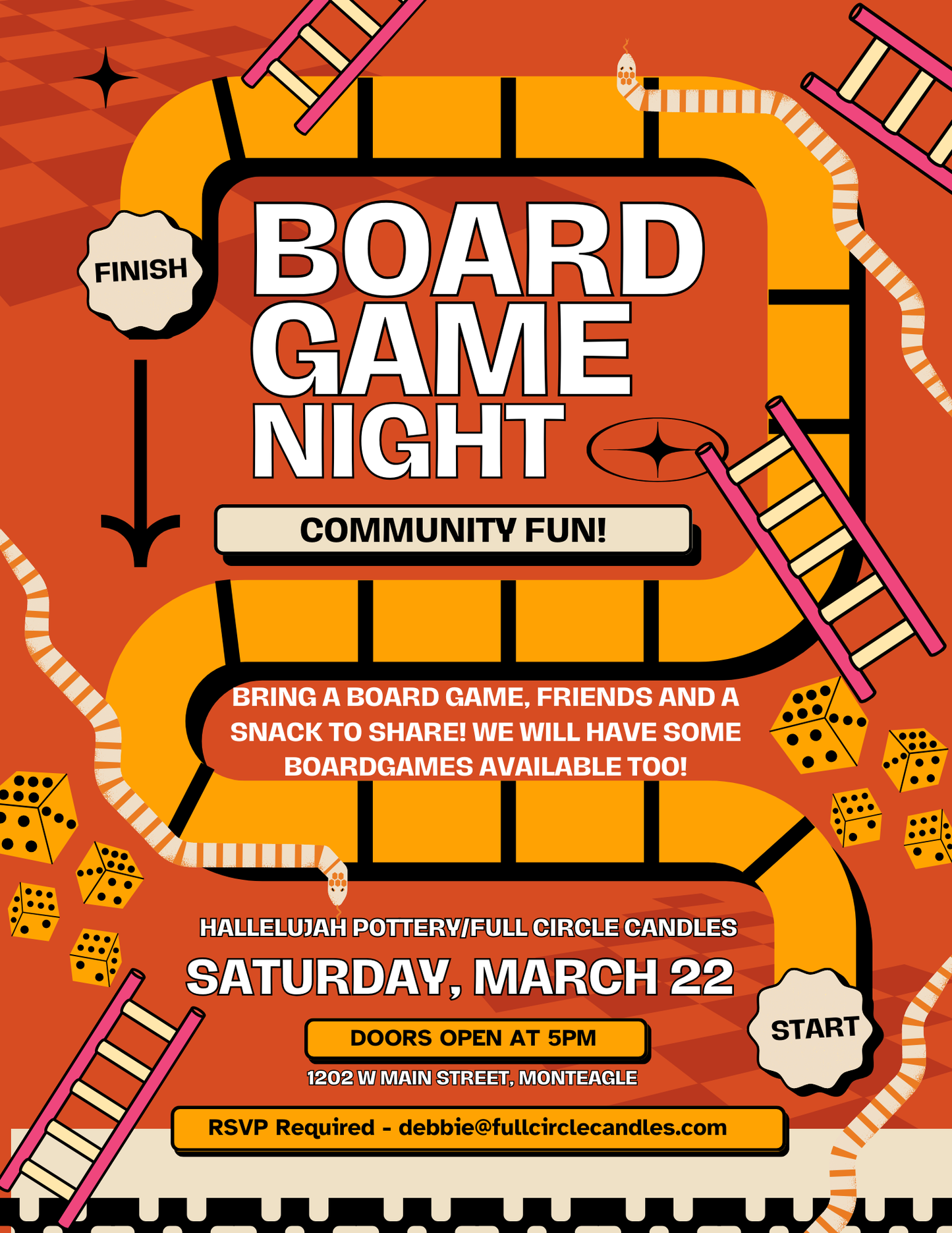 Game Night - Board Games - Pot Luck - Free For Community - March 22nd 5pm