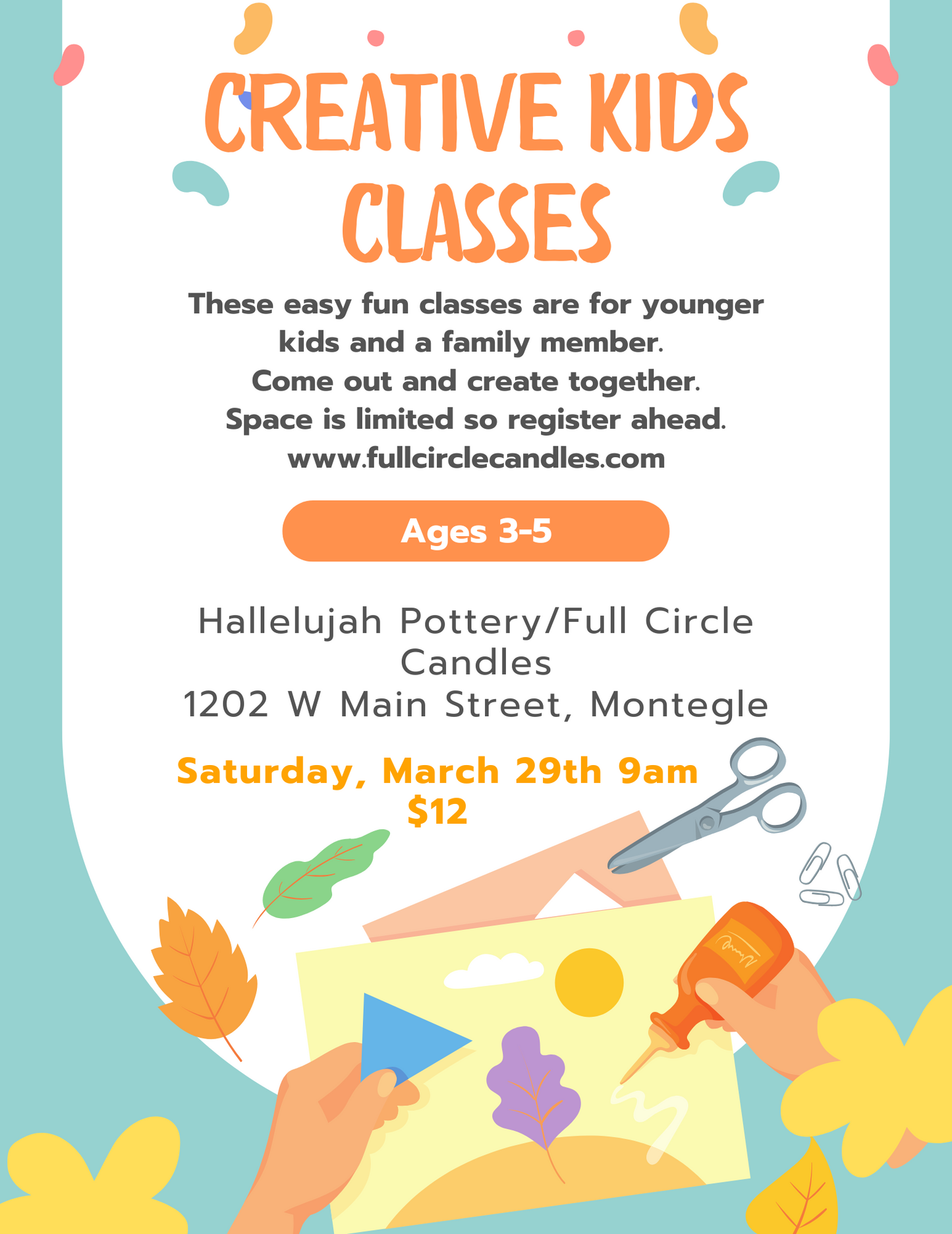 Creative Kids - Ages 3-5 - Celebrate Spring - Painting Flowers - March 29th 9am