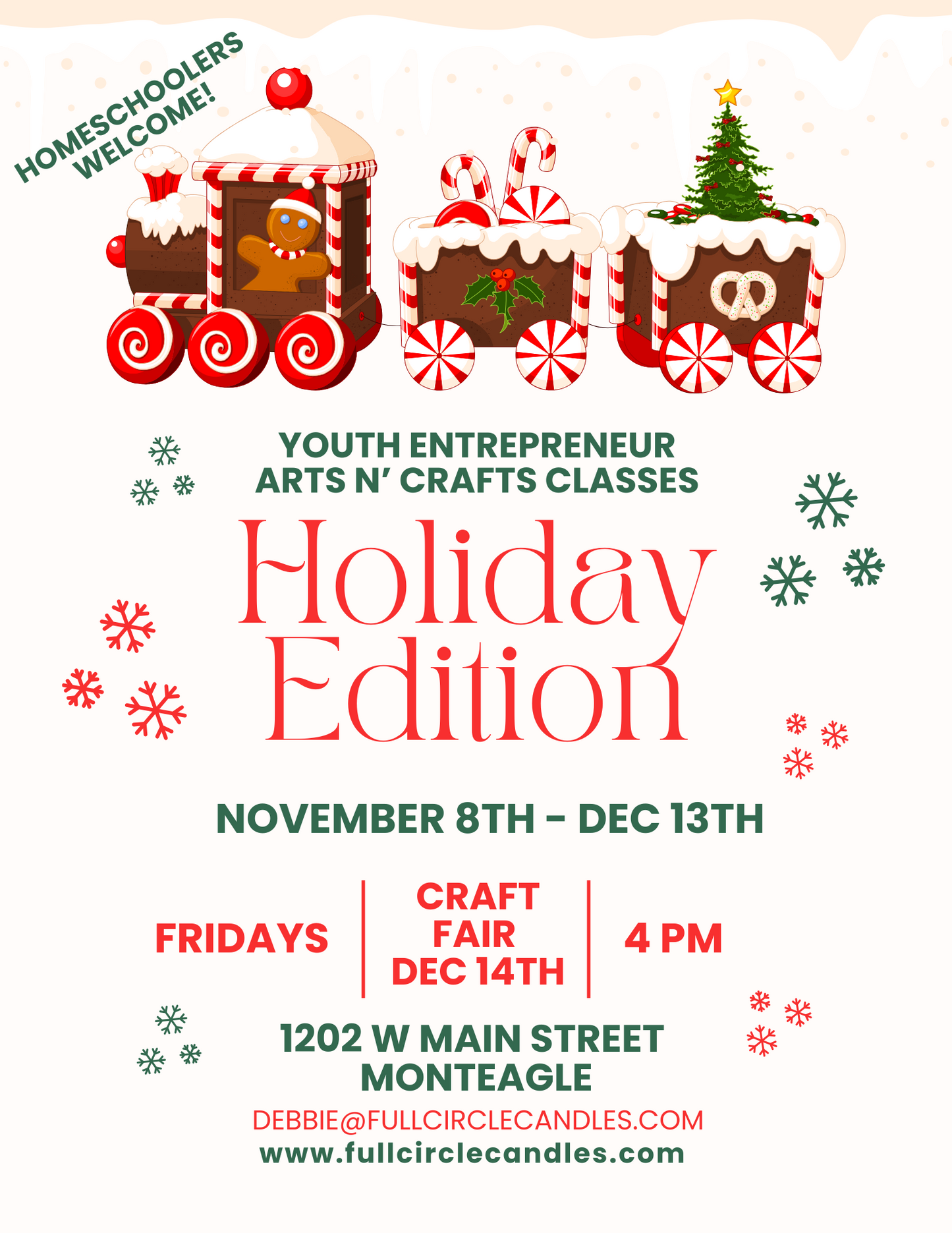 Youth Entrepreneur Arts and Crafts Classes - Holiday Edition - November 8th - December 13th