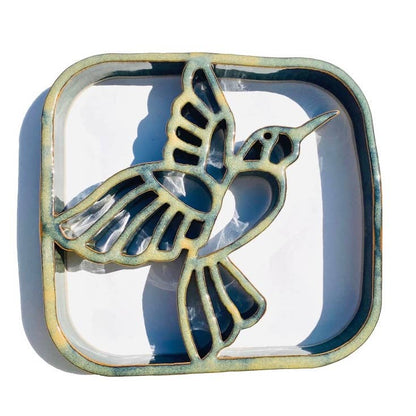 Hummingbird Trivet - Stoneware Pottery: Jade