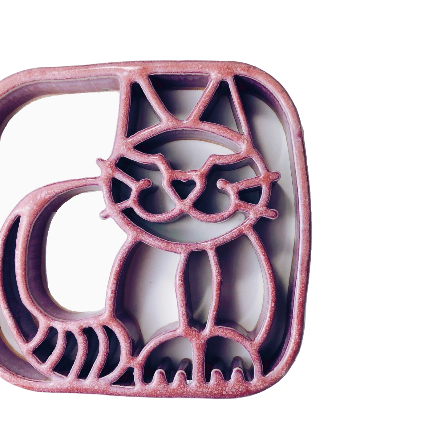 Cat Trivet - Stoneware Pottery: Sunrise